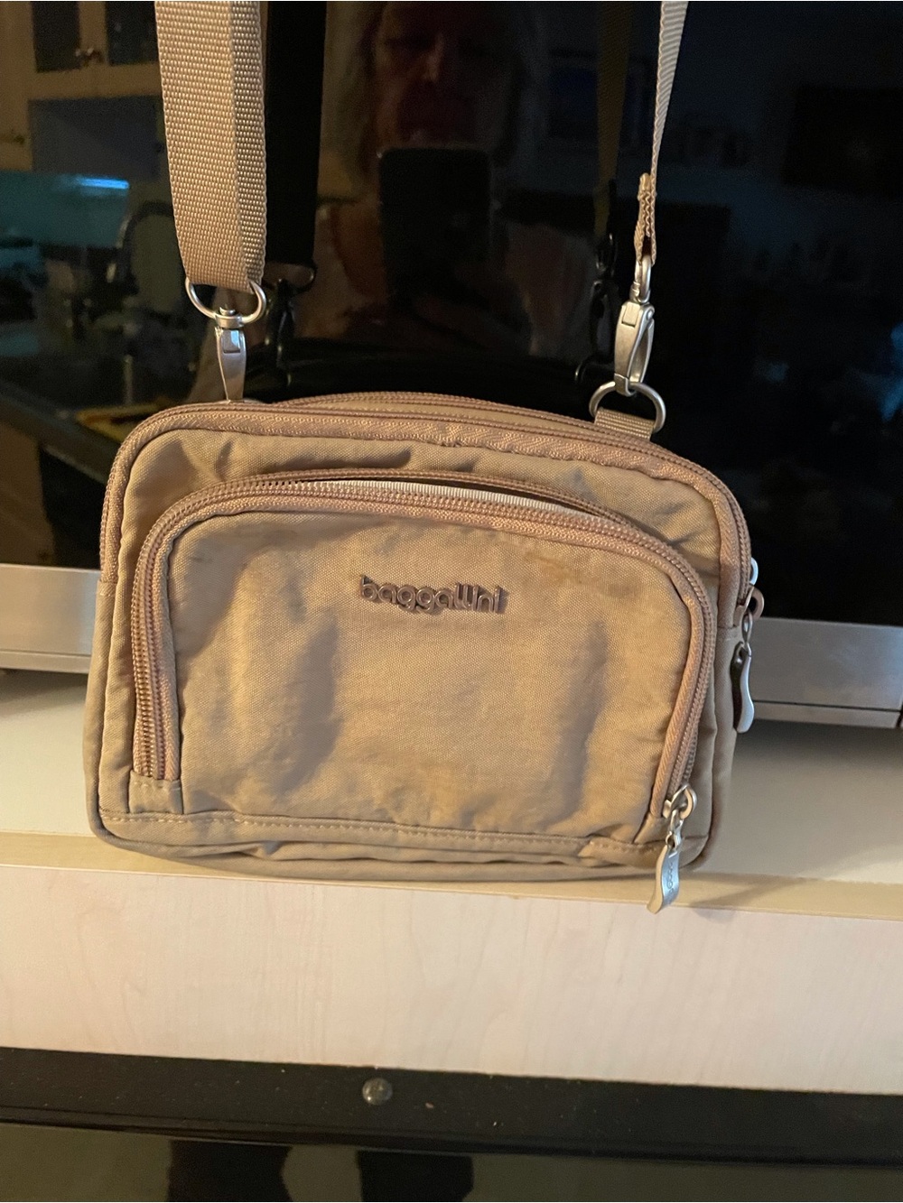 Baggallini Small Crossbody Bag in Taupe